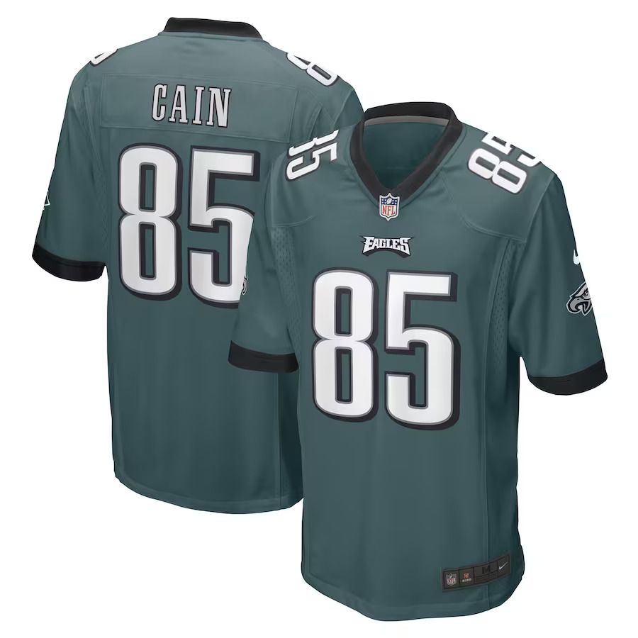 Men Philadelphia Eagles #85 Deon Cain Nike Midnight Green Game Player NFL Jersey